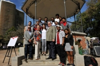 Grupo Impacto na reinauguração do coreto Praça da Liberdade